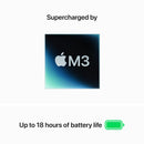 MacBook Air 13" 16GB+256GB M3 Chip with 8-Core CPU & 8-Core GPU (Silver) (MC8H4PP/A)