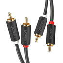 Ugreen 2 RCA Male to 2 RCA Male Audio Cable - 5m (Black) (AV104/10520)