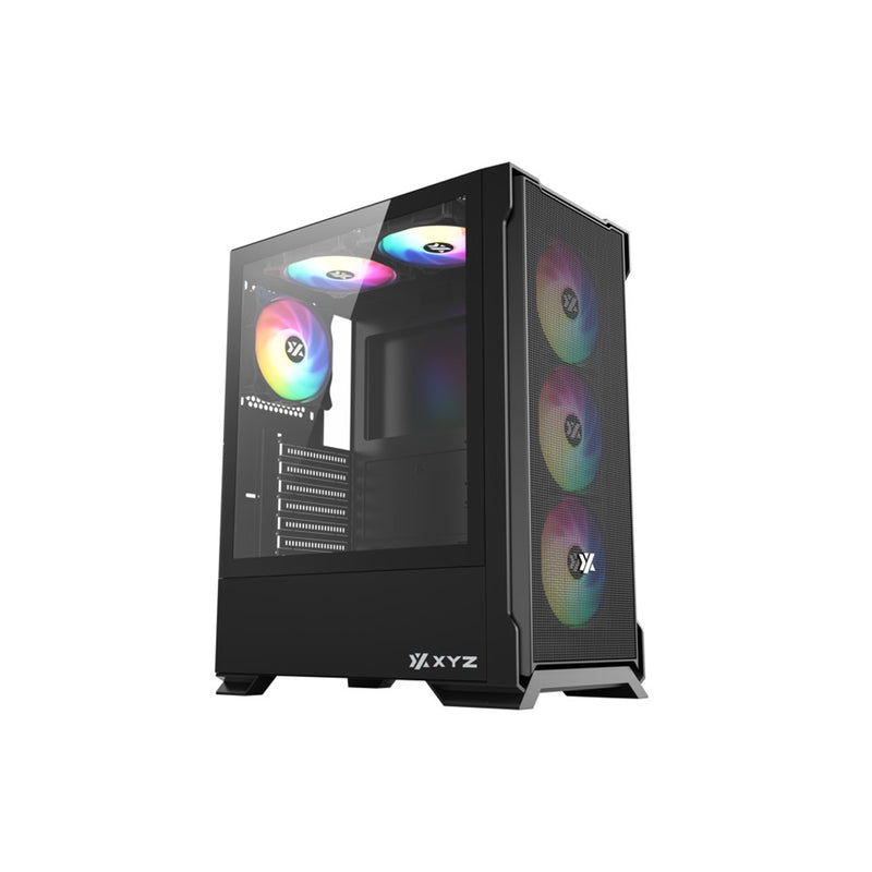 XYZ Airone 300 X MESH ATX PC Case with 6 Pre-Installed 120mm ARGB Fans 