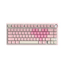 Royal Kludge R75 QMK Single-Mode RGB 81 Keys Hot-Swappable Mechanical Keyboard Pink Melody 