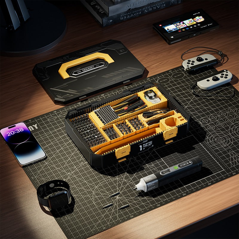 Jakemy 135-in-1 Modular Electric Toolbox with Electric Screwdriver Handle / 2-in-1 Connector