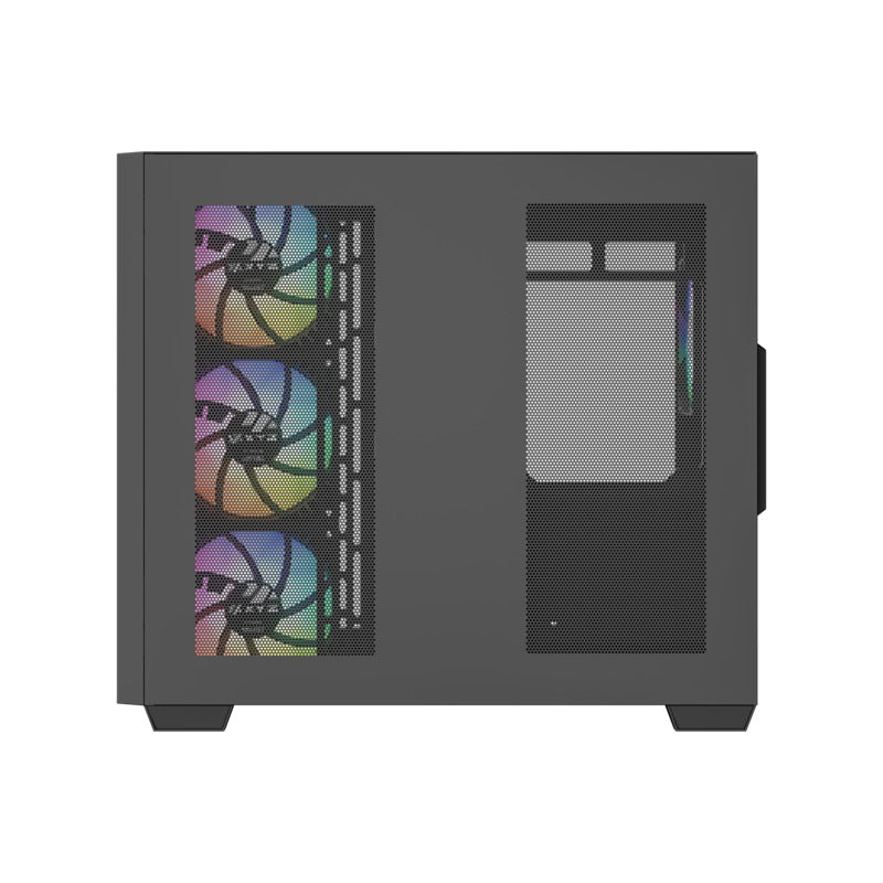XYZ Qubex ATX PC Case with 4 Pre-Installed 120mm Pulsar ARGB Fans 