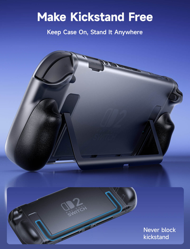 JSAUX Split Transparent Ergonomic Protective Case for Nintendo Switch 2