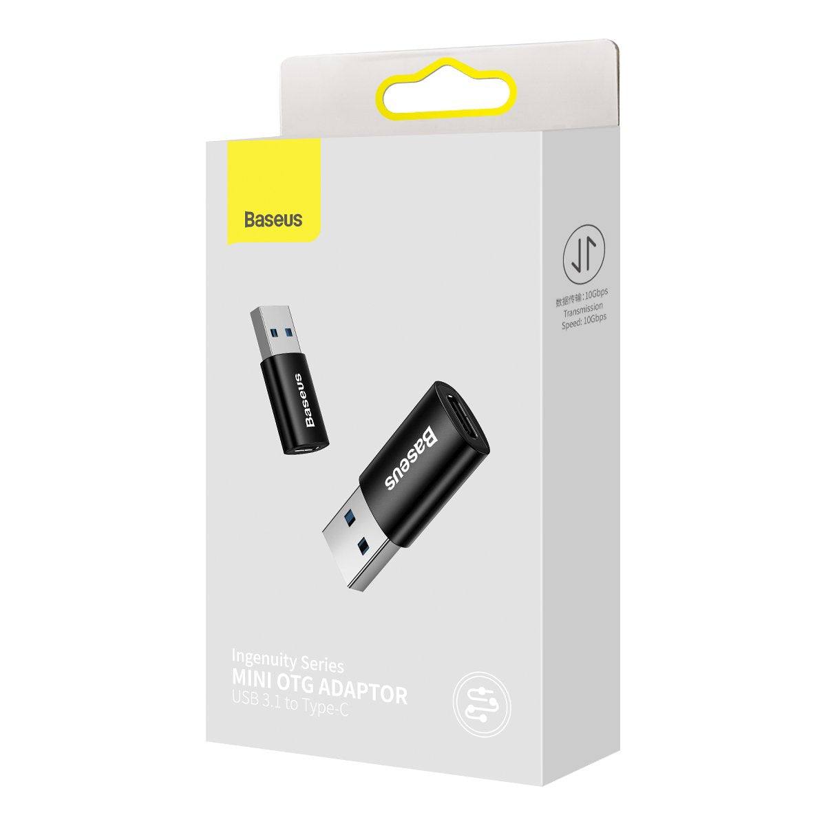 Baseus Ingenuity Series Mini OTG Adapter USB3.1 to Type-C (Black) (ZJJQ000101)