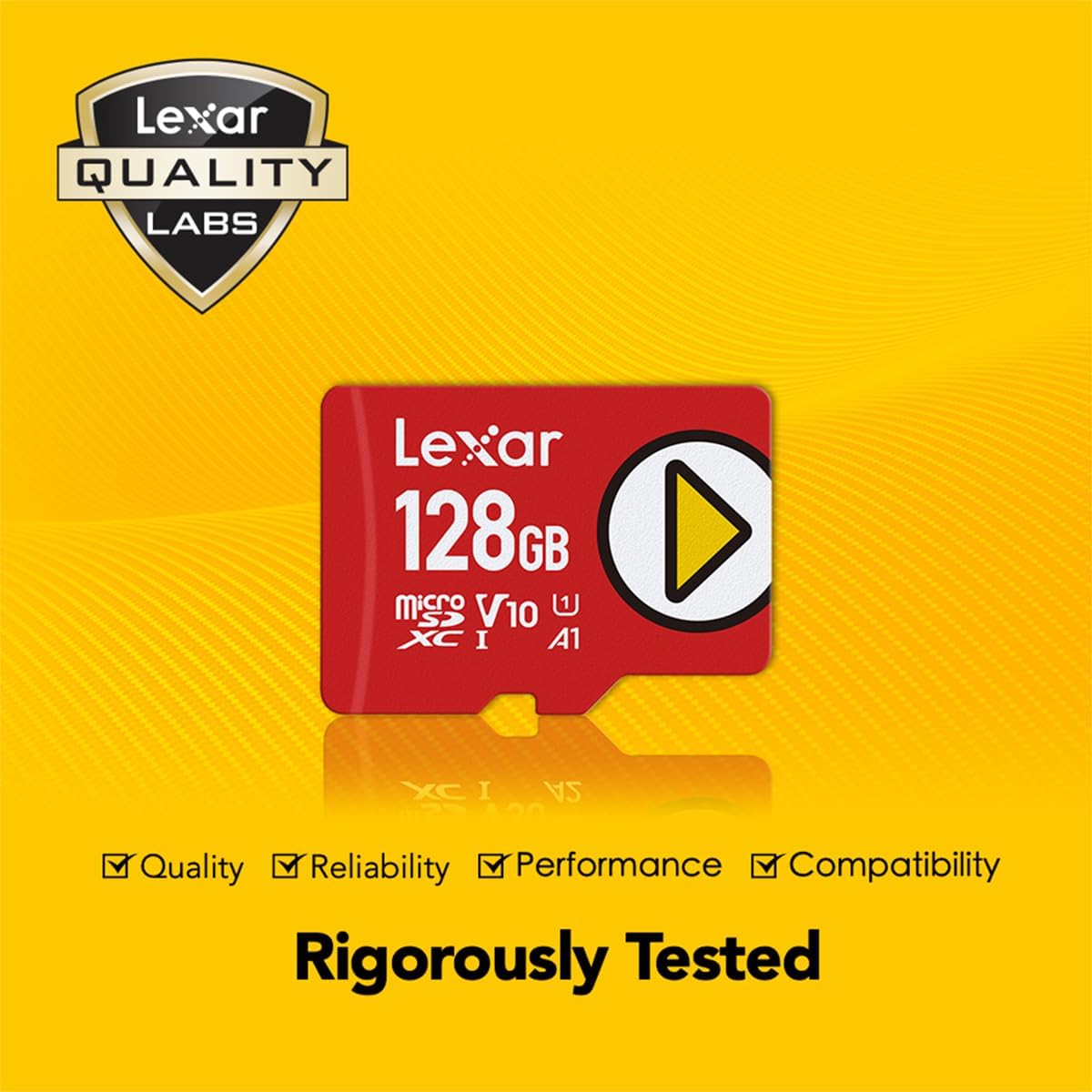 Lexar PLAY 128GB microSDXC UHS-I C10 U1 V10 A1 160MB/s Read Memory Card (LMSPLAY128G-BNNNG)