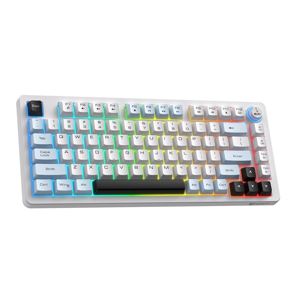 Onikuma MT501 81 Keys RGB Tri-Mode Membrane Keyboard (White)