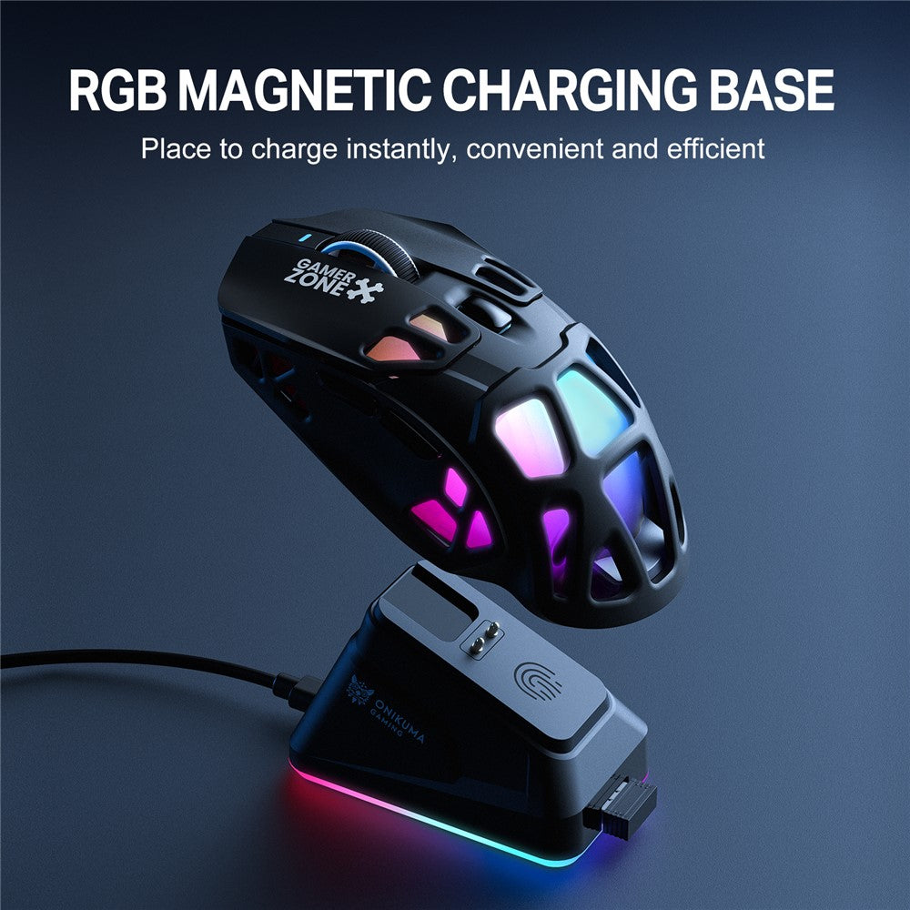 Onikuma DM09 Tri-Mode RGB Wireless Gaming Mouse (Black)
