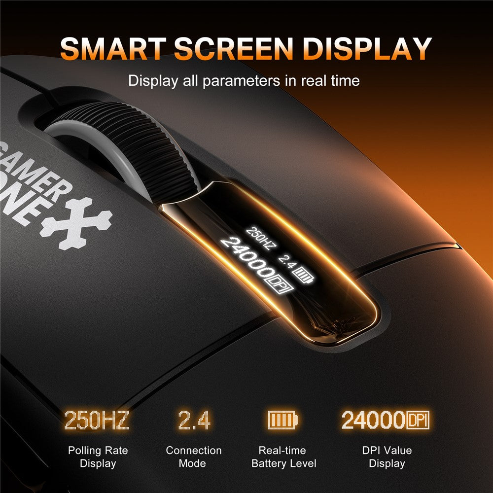 Onikuma DM10 Tri-Mode RGB Wireless Gaming Mouse