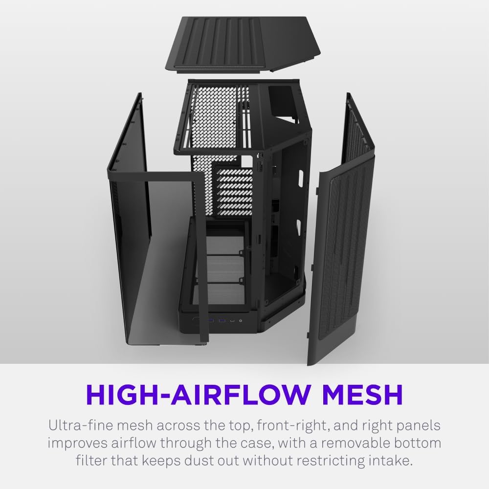 NZXT H6 Flow 2026 Compact Dual-Chamber ATX Mid-Tower Airflow Case