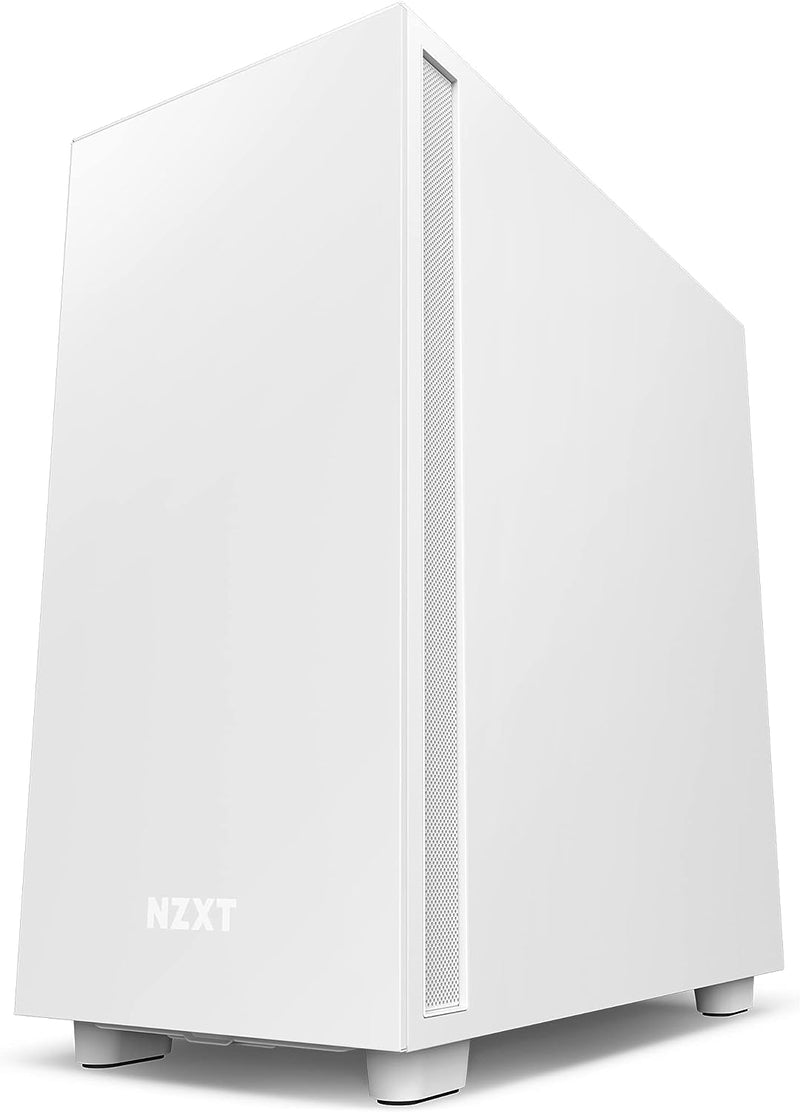 NZXT H7 Tempered Glass Side Panel ATX Mid-Tower PC Case (White) (CM-H71BW-01)