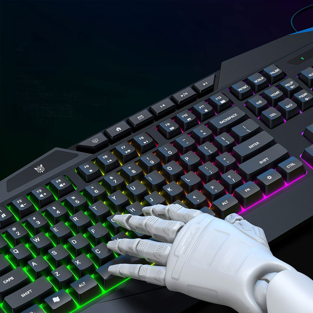 Onikuma TZ3006 3-in-1 RGB Keyboard / Mouse / Mousepad Gaming Combo (Black)
