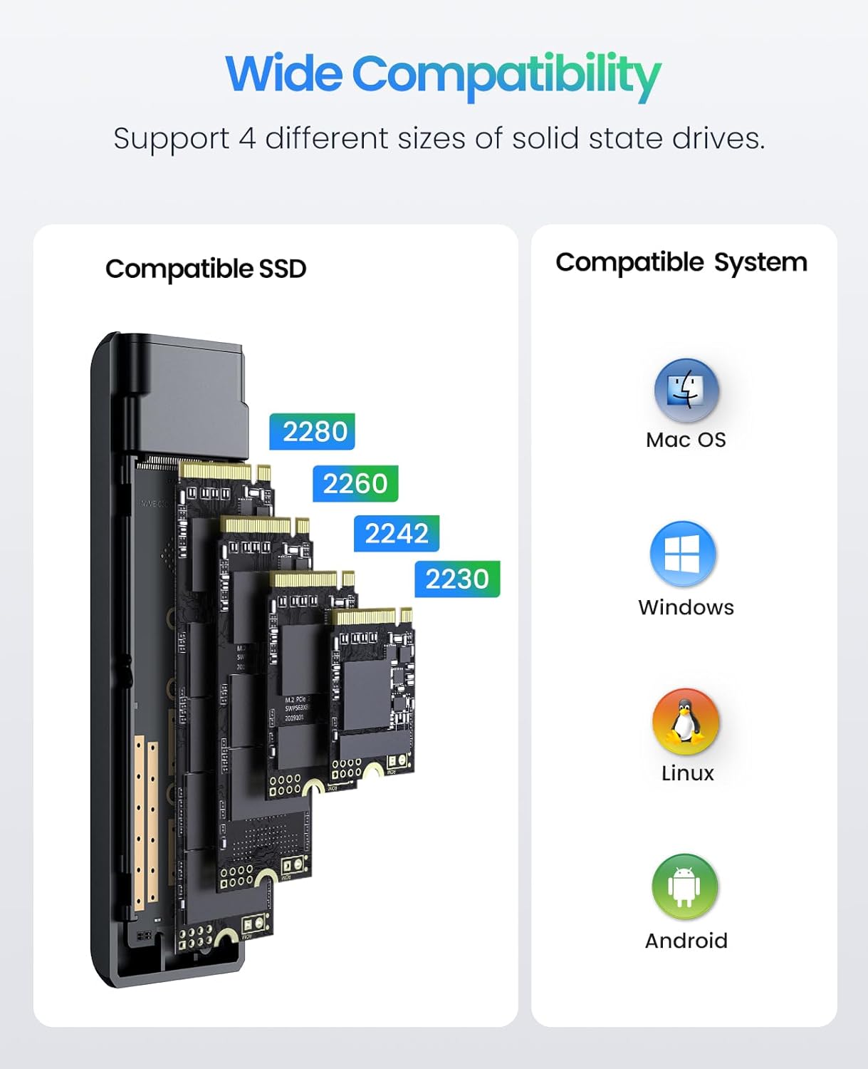 Orico M.2 SATA SSD Enclosure 10Gbps (DDM2-C3) (Black)