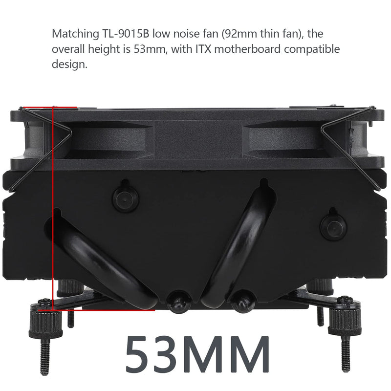 Thermalright AXP90-X53 Full HTPC/ITX Low-Profile CPU Air Cooler (Black)