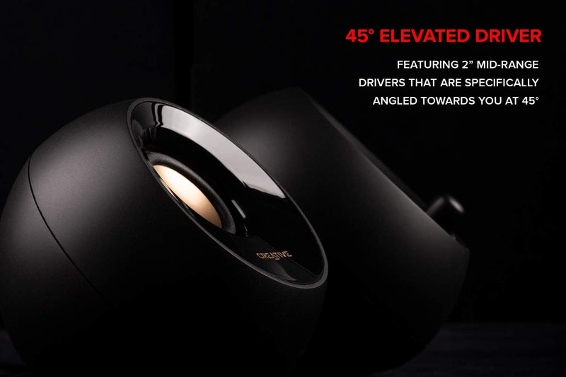 Creative Pebble Plus Modern 2.1 USB Desktop Speakers With Subwoofer (Black)