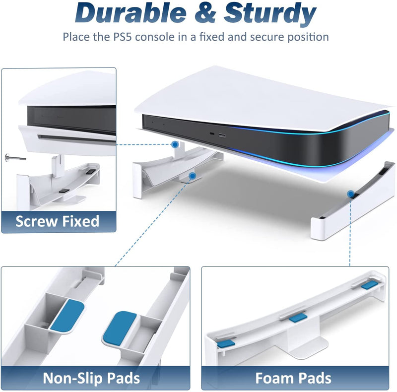 OIVO Horizontal Stand for PS5 Disc / PS5 Digital Edition (White) (IV-P5222)