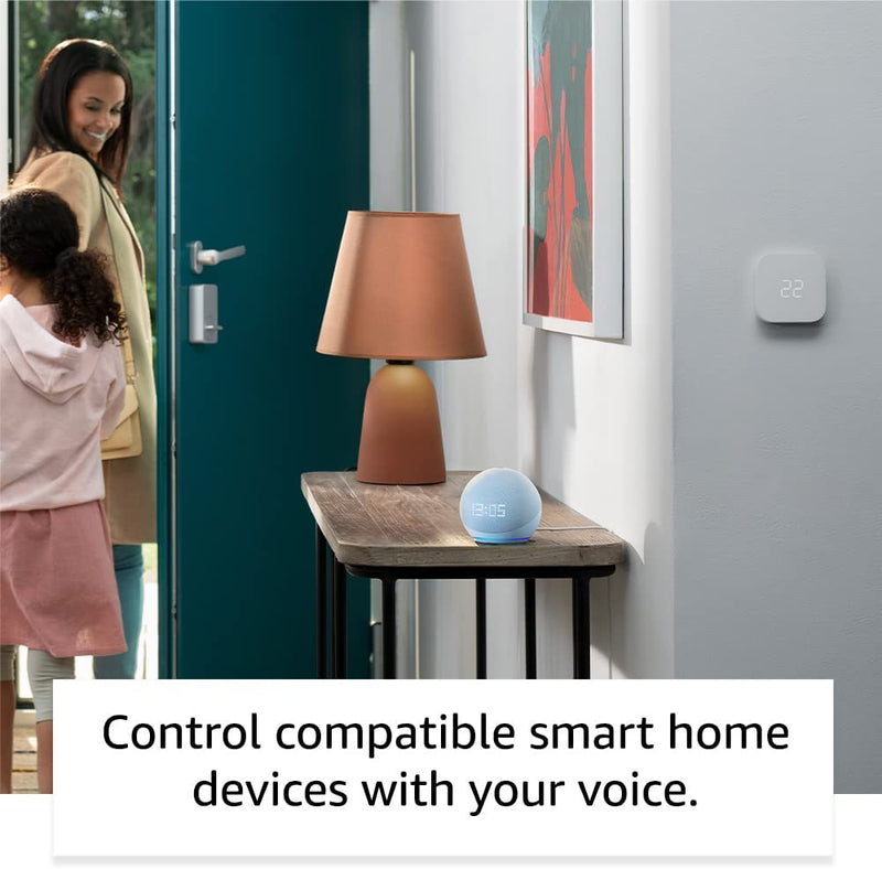 Amazon Echo Dot 5th Gen Smart Speaker With Clock & Alexa (Cloud Blue)