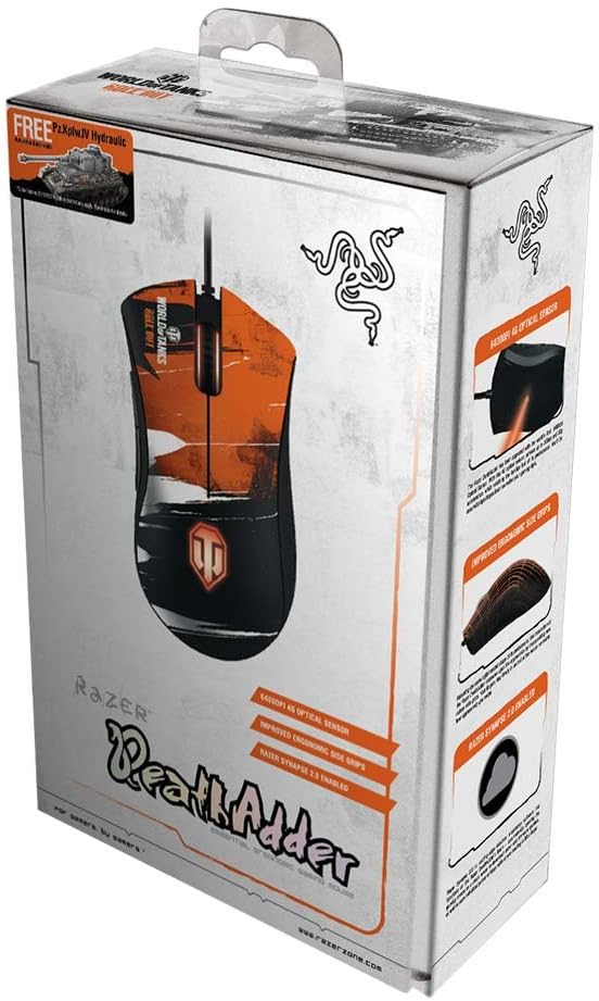 RAZER DEATHADDER WORLD OF TANKS EDITION 6400 DPI ESSENTIAL GAMING MOUSE