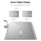 Baseus PicoGo Digital Display Power Bank 10000mAh 45W with Built-in USB-C Cable (Galaxy Natural Titanium, Moon White)
