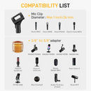 Maono DM40 Pro S Wireless RGB Condenser Gaming Desktop Microphone with Boom Arm 