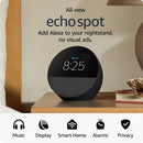 Amazon Echo Spot Smart Alarm Clock w/ Vibrant Sound and Alexa