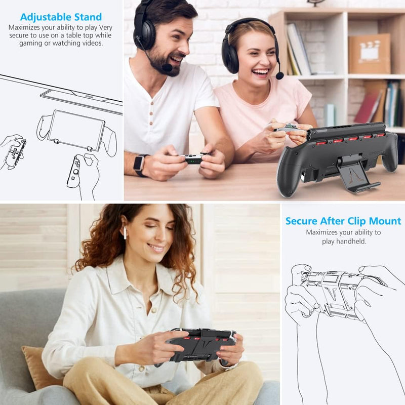 OIVO Asymmetrical Grip with Adjustable Stand