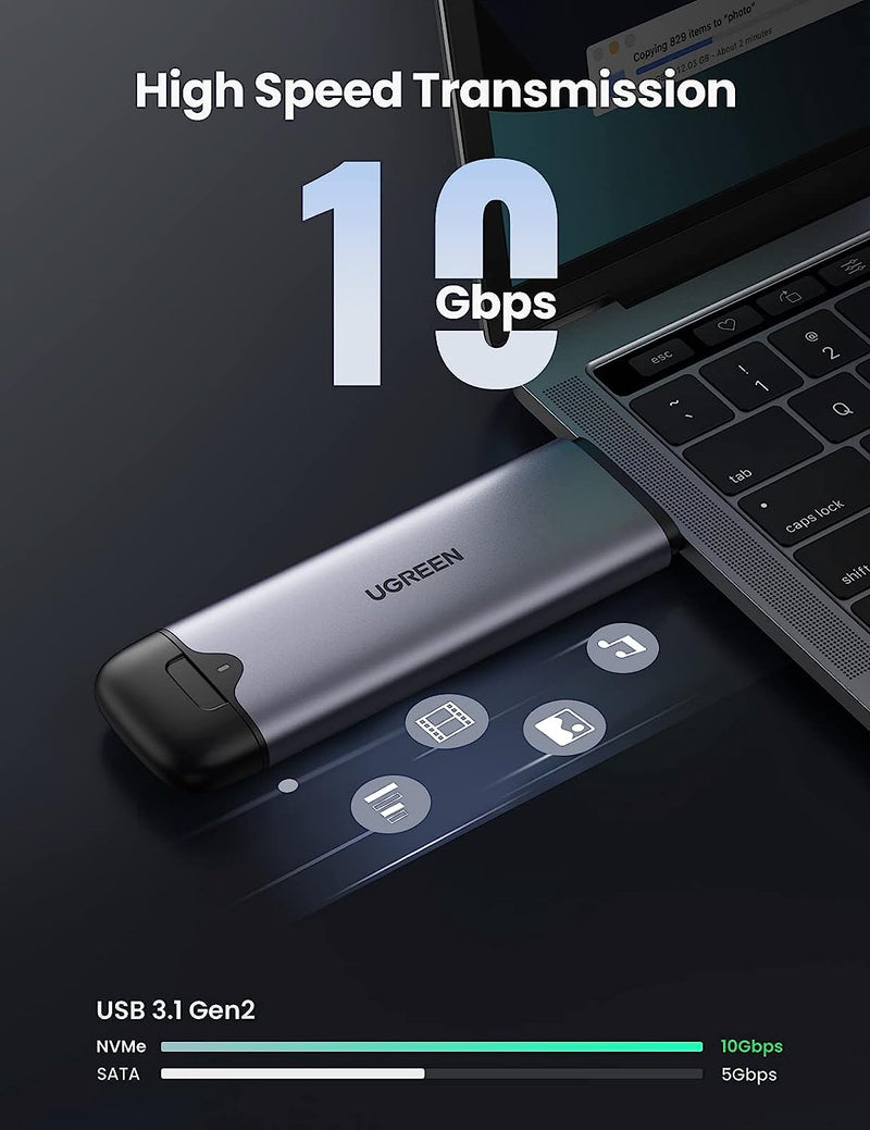 Buy UGREEN 10902, M.2 NVMe SSD Enclosure Adapter 10Gbps USB C 3.1