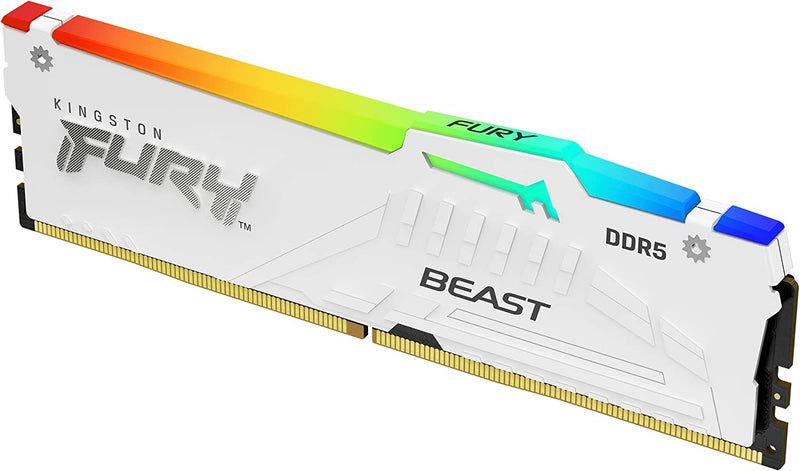 Kingston Fury Beast 32GB (1X32GB) DDR5 RGB Expo 6000MT/S CL36 Memory (White) | DataBlitz