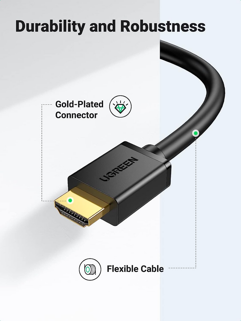 UGreen HDMI To DVI Cable - 1.5m (Black) (HD106/11150)