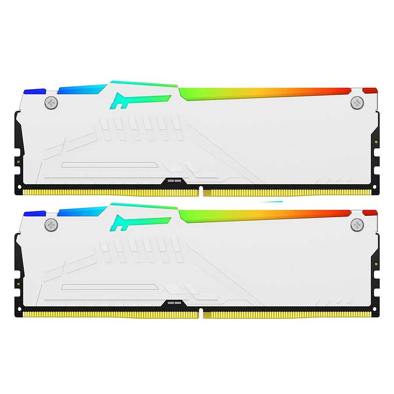 Kingston Fury Beast 32GB (2X16GB) DDR5 RGB Expo 5200MT/S CL36 Memory (White) | DataBlitz