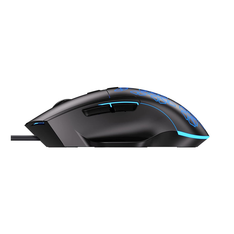 Aula Wind F812 7200DPI RGB 7-Key Wired Gaming Mouse (Black)