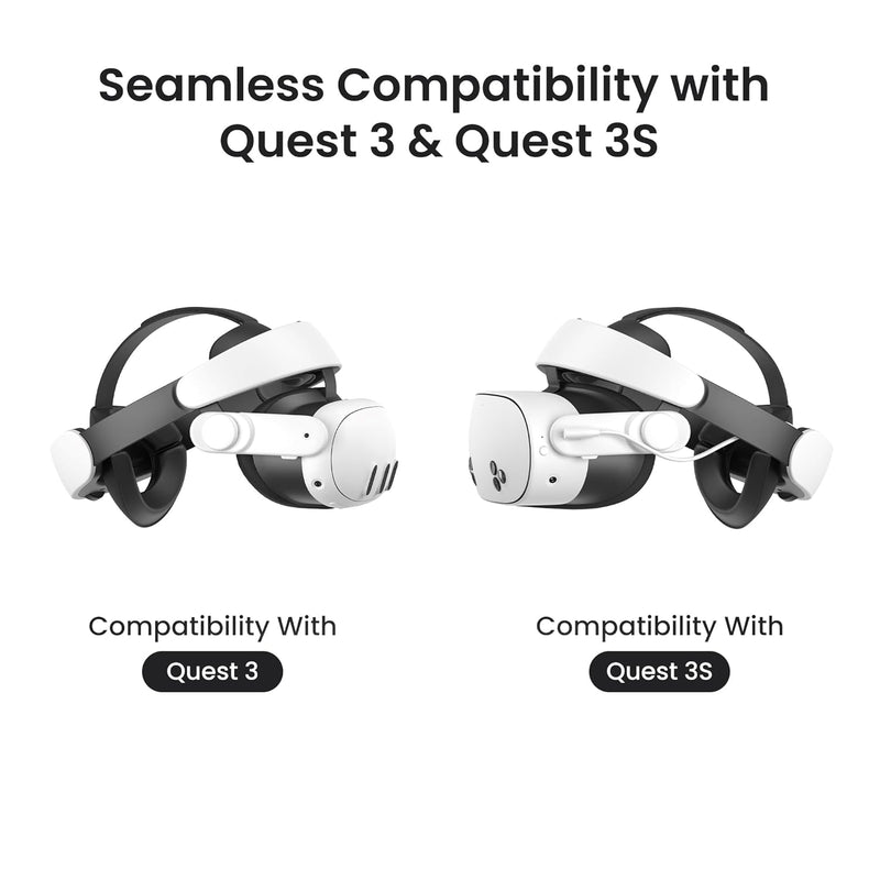 Kiwi Design H4 Boost Halo Battery Head Strap for Meta Quest 3/3S (QS03B)