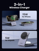 Ugreen 2-in-1 Qi2 Wireless Foldable Charger for IPhone & AirPods 