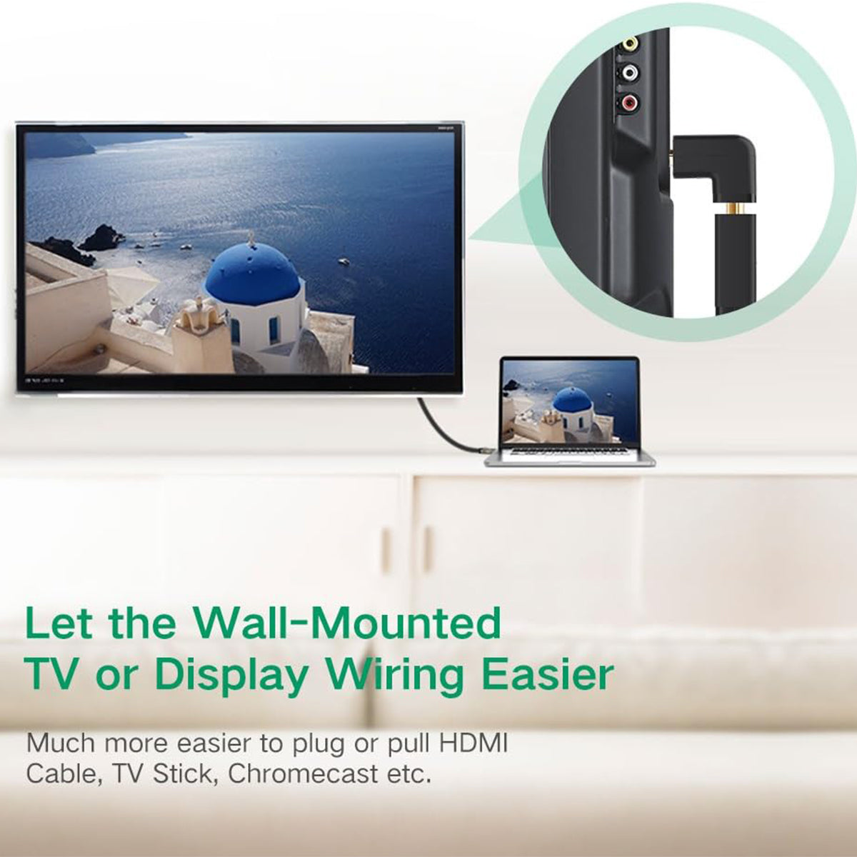 Ugreen HDMI 4K Male to Female Up-Angled Adapter (HD112/20110)