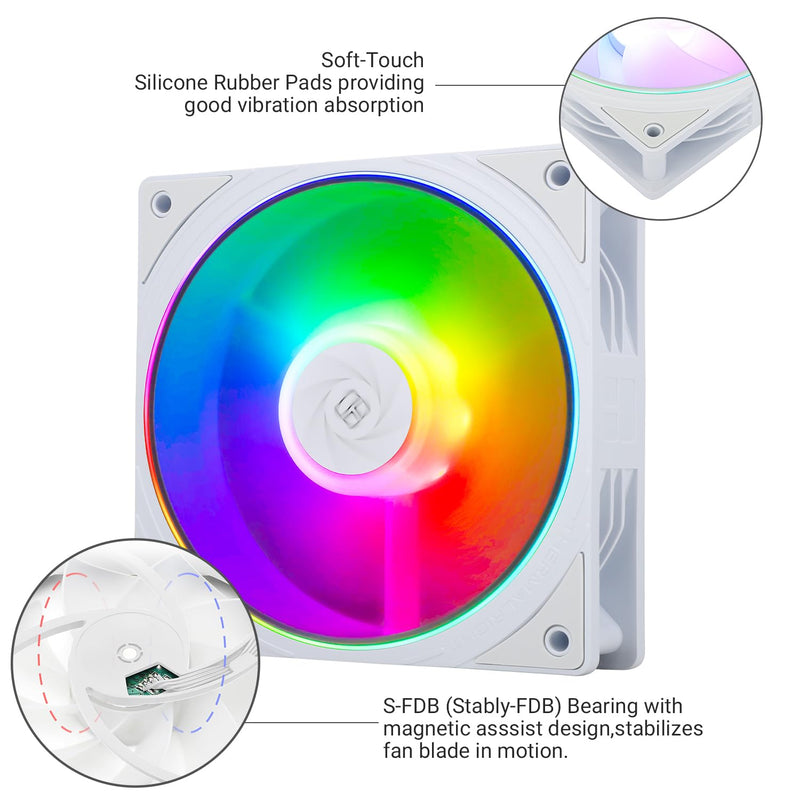 Thermalright TL-S12-S Silent 120mm PWM Hybrid ARGB Effect Case Fan