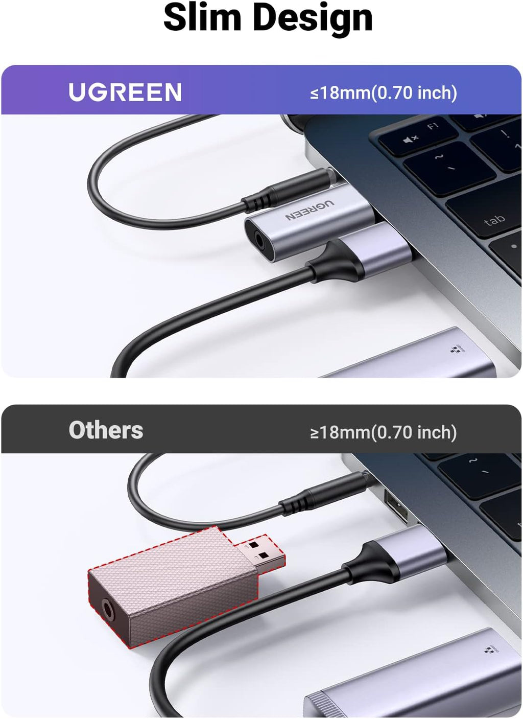 U385 Adapter UGreen USB-A To 3.5mm External Stereo Sound Adapter (Gray) (CM383/80864)