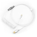Redragon A115 Coiled USB-C Cable For Gaming Keyboard (White)