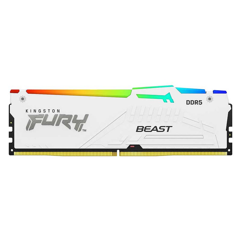 Kingston Fury Beast 16GB (1X16GB) DDR5 RGB Expo 6000MT/S CL36 Memory (White) | DataBlitz