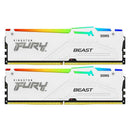 Kingston Fury Beast 64GB (2X32GB) DDR5 RGB Expo 6000MT/S CL36 Memory (White) | DataBlitz