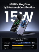 Ugreen 2-in-1 Qi2 Wireless Foldable Charger for IPhone & AirPods 