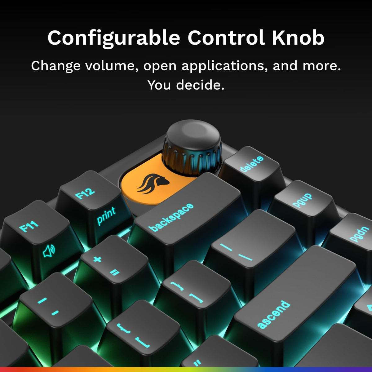 Glorious GMBK 75% Customizable RGB Wired Gaming Keyboard (Black)