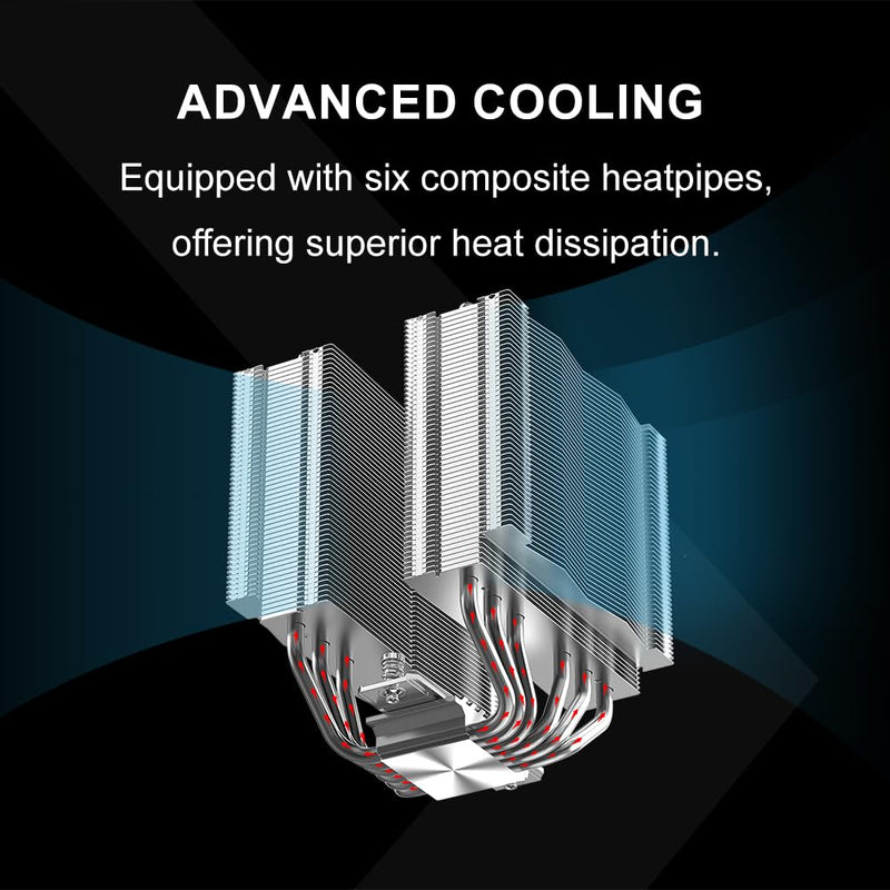 Sama A60E Dual Tower CPU Air Cooler (Silver) (A60-XXWNNXOX-G)