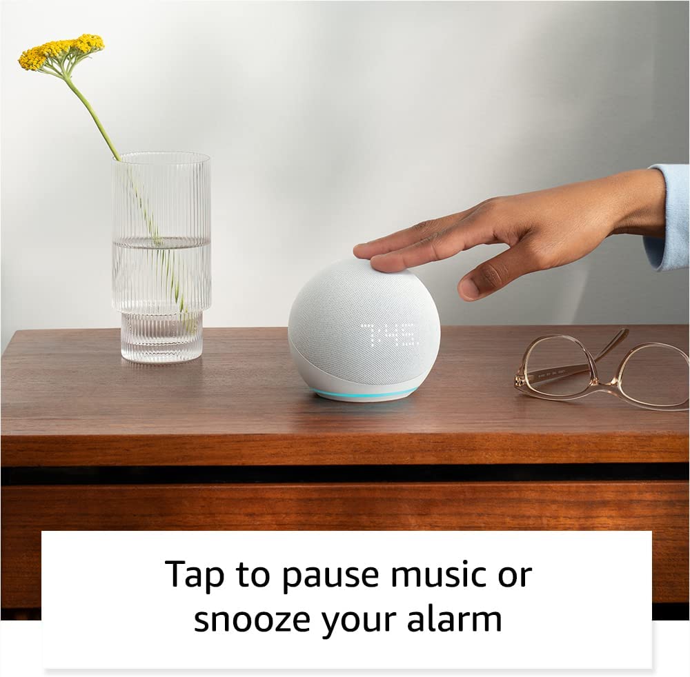 Amazon Echo Dot 5th Gen Smart Speaker With Clock & Alexa (Cloud Blue)