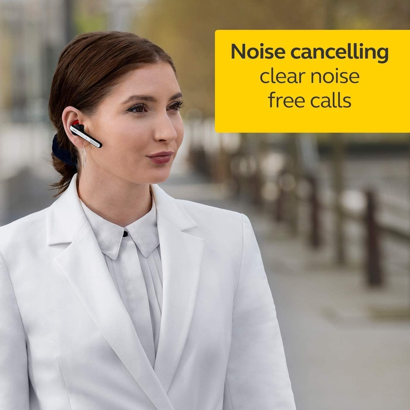 Jabra Talk 45 Mono Bluetooth Ear Hook Headset With 2 Noise-Cancelling Microphones + Car Charger
