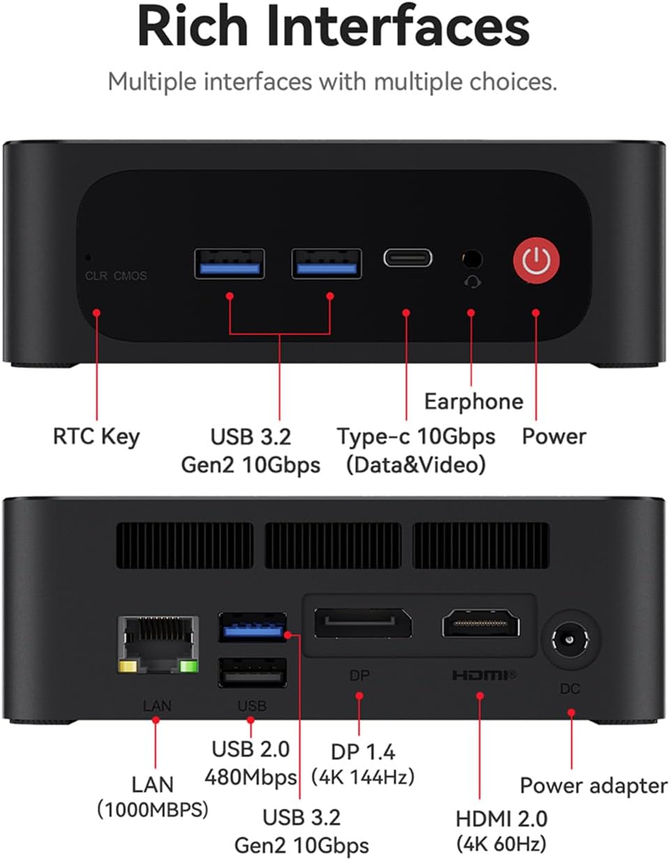 Beelink SER5 Max AMD Ryzen 7 5800H (16GB+500GB | 32GB+1TB) Windows 11 Pro Mini PC