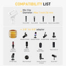 Maono DM40 Pro S Wireless RGB Condenser Gaming Desktop Microphone with Boom Arm 
