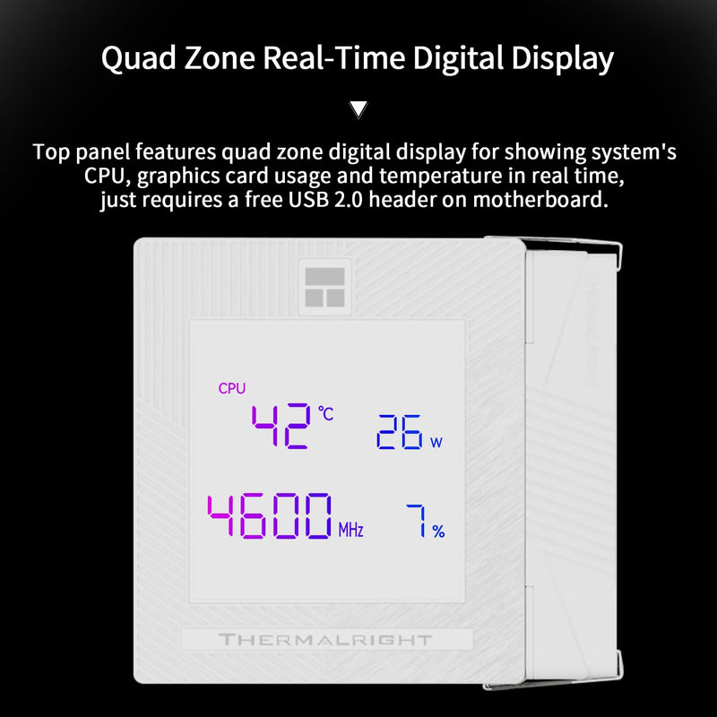 Thermalright Phantom Spirit 120 Digital Dual Tower CPU Air Cooler (Snow)