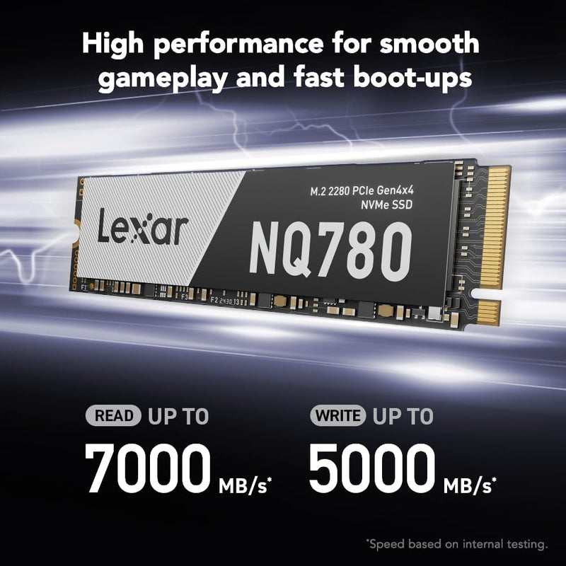 Lexar NQ780 1TB M.2 2280 6500MB/s Read PCIe Gen4x4 NVMe SSD