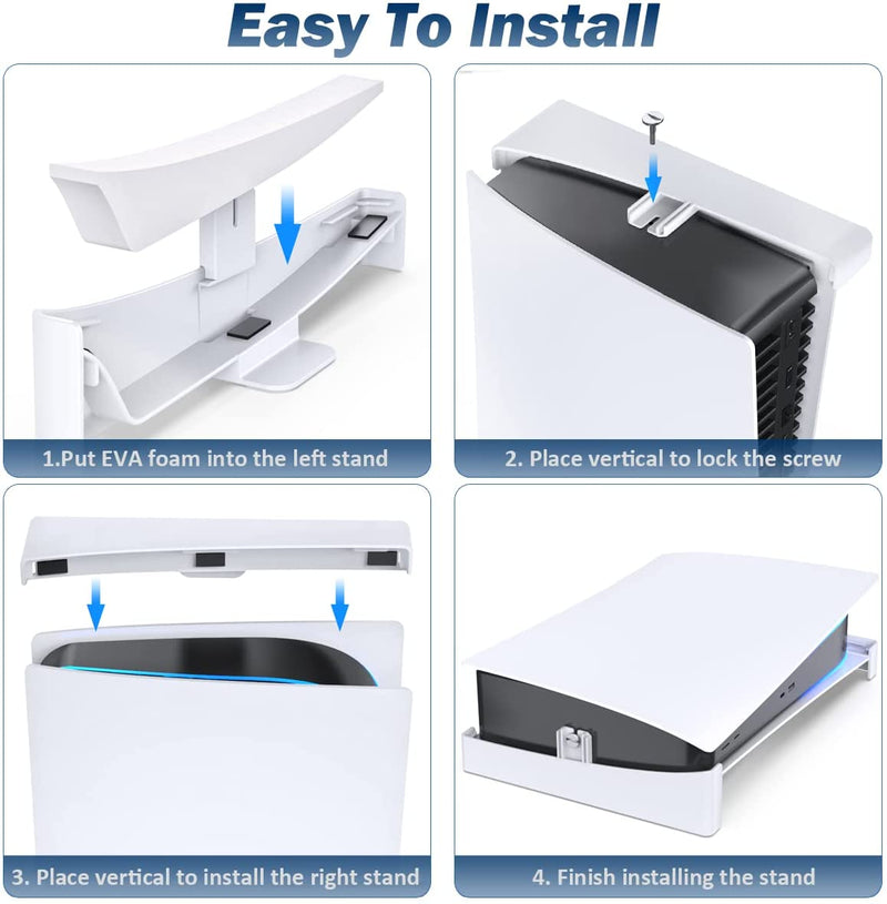OIVO Horizontal Stand for PS5 Disc / PS5 Digital Edition (White) (IV-P5222)