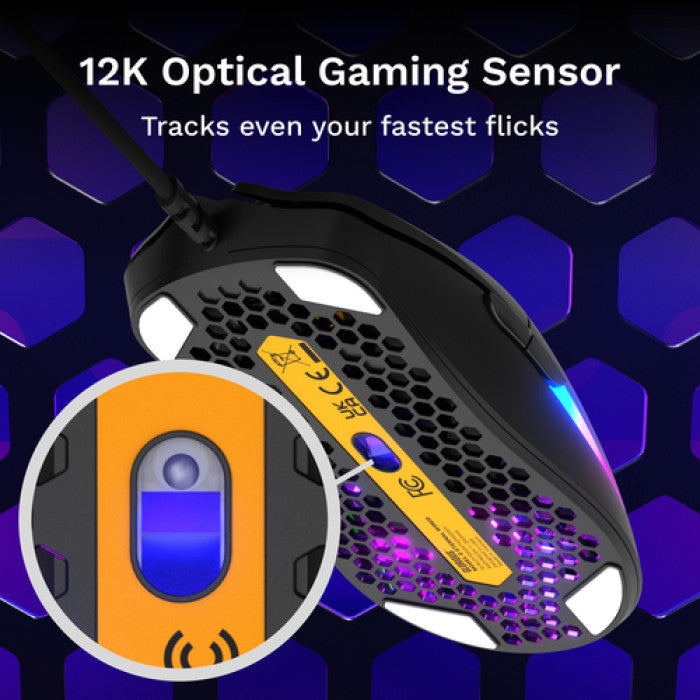 Glorious Model O Eternal Ultralight RGB Wired Gaming Mouse (Black, White)