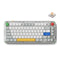NuPhy Kick75 Hybrid Low-Profile IO RGB Hot-Swappable 80-Key Custom Mechanical Wireless Keyboard (Blush Switch) (Tape Gray)